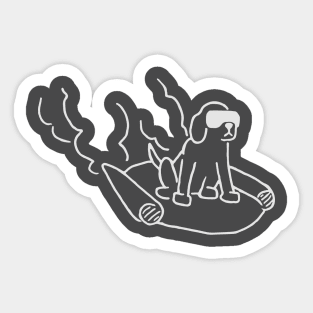 future dog - noodle tee Sticker